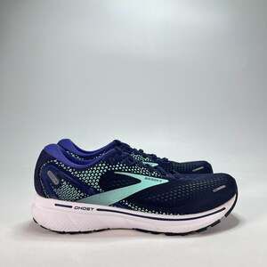 Brooks Ghost 14 Peacoat Yucca Navy Blue Mint Green Running Shoes Women's Size 9